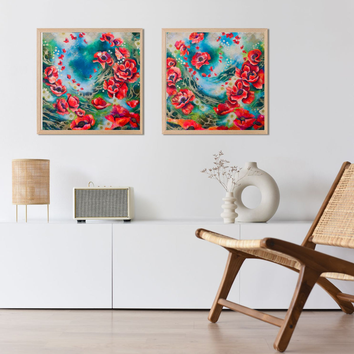 Untitled Poppies I & II