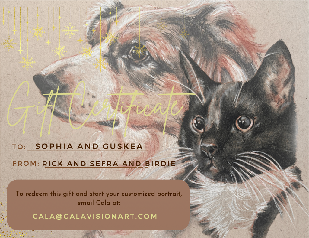 Fur Baby Pet Portrait Gift Certificate